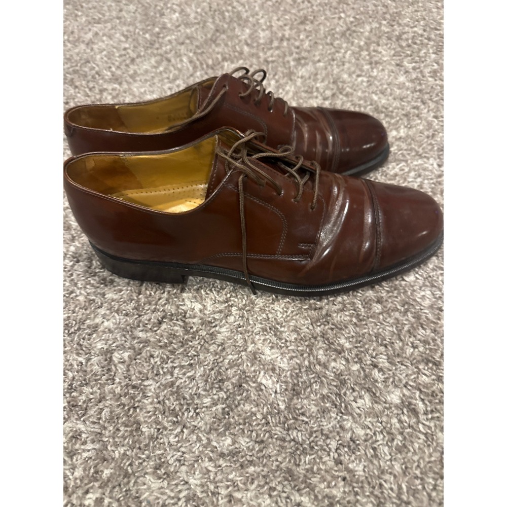 Cole Haan Mens Brown Leather Cap Toe Oxford Dress Shoes 9 D 4488 03